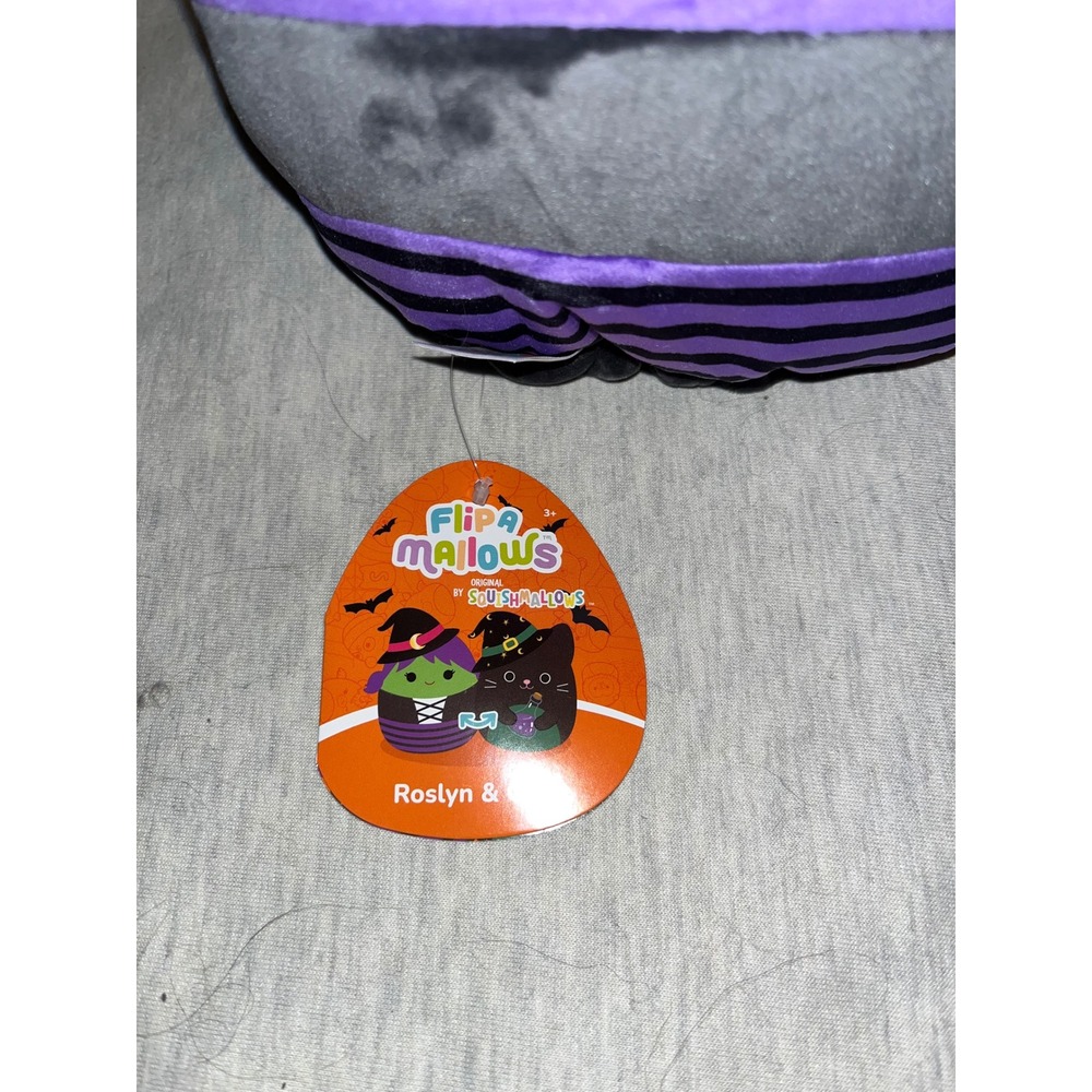 Squishmallow FlipAMallows Roslyn & Cleo Witch Cat Halloween Plush - Picture 4 of 8